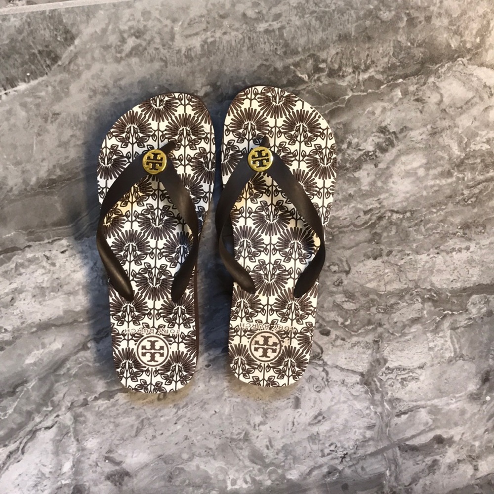 Tory Burch wedge flip flops